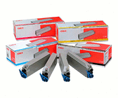 Original OKI 43112702 a set of 4 cartridges Rainbow Pack