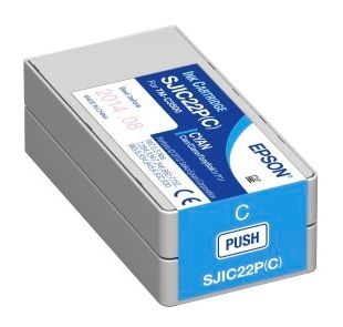 Original Epson SJIC22P(C) Cyan Ink Cartridge C33S020602