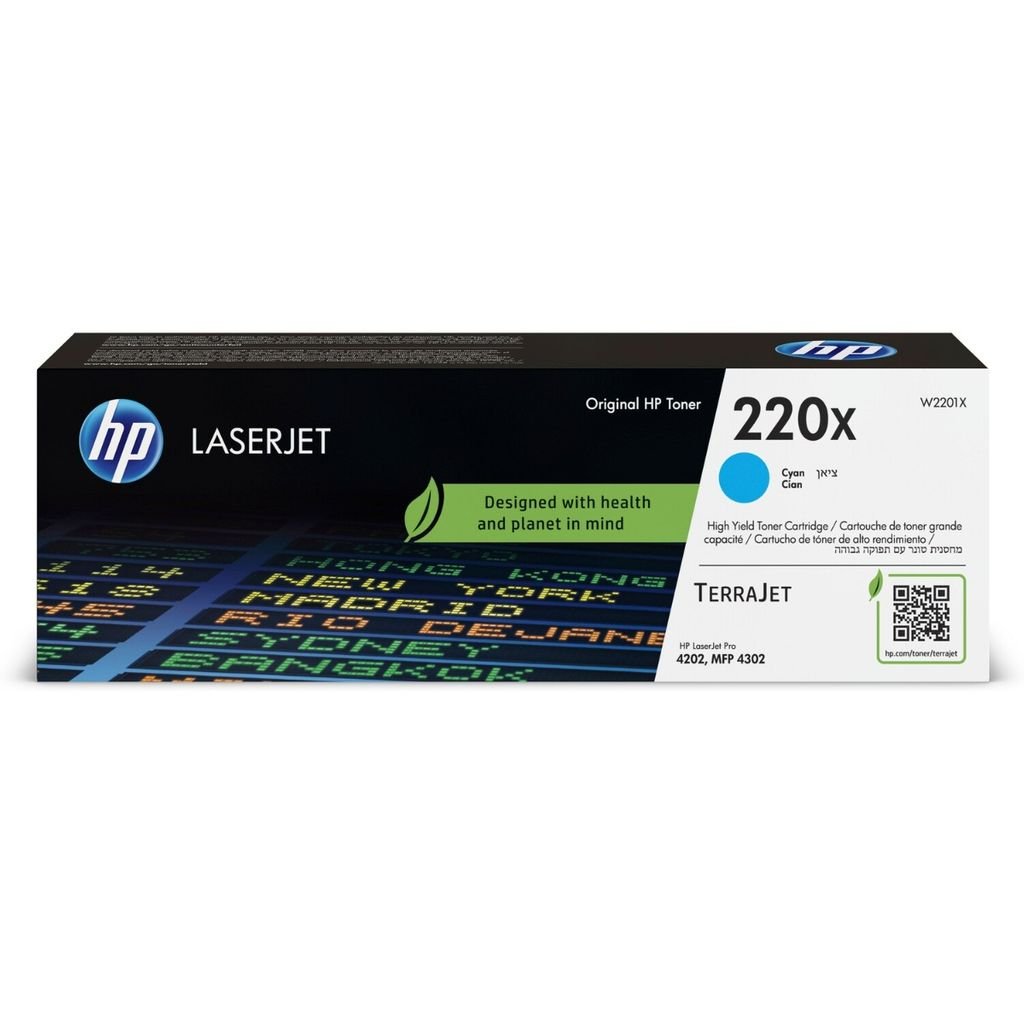 Original HP 220X Cyan High Capacity Toner Cartridge W2201X