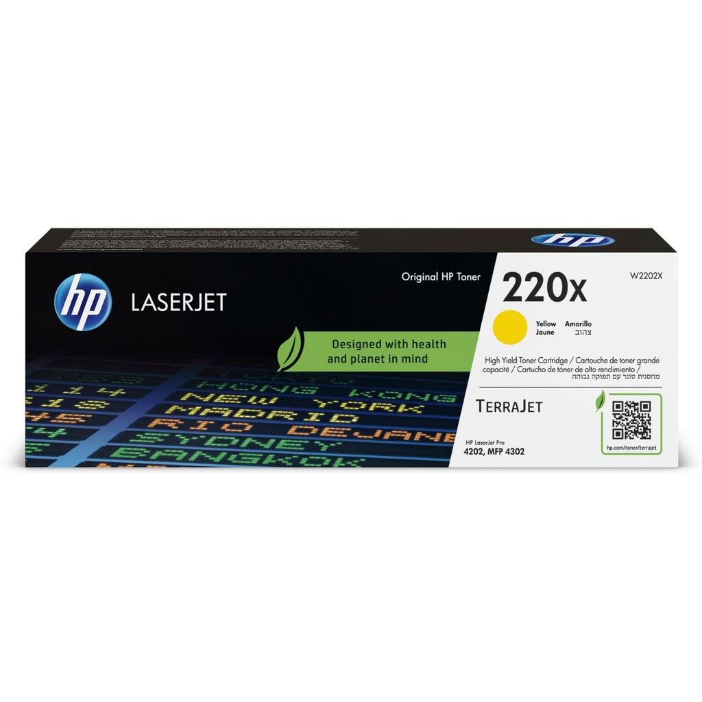 Original HP 220X Yellow High Capacity Toner Cartridge W2202X